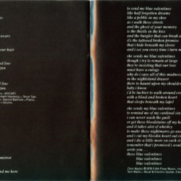 tom waits blue valentine mint 1993 cd - cool jazz blues spoken word somewhere - Picture 2 of 4